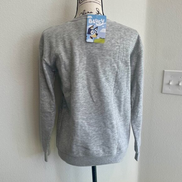 BLUEY & CHILLY HELLER UGLY CHRISTMAS SWEATSHIRT SZ S KIDS L GRAY CARTOON KAWAII - Picture 13 of 16